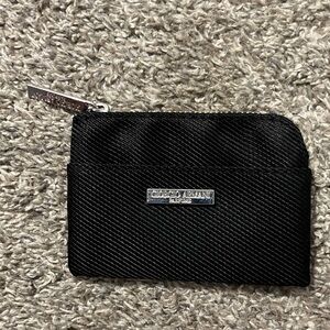 NWOT Giorgio Armani Parfums Black Textured Small Zip Pouch